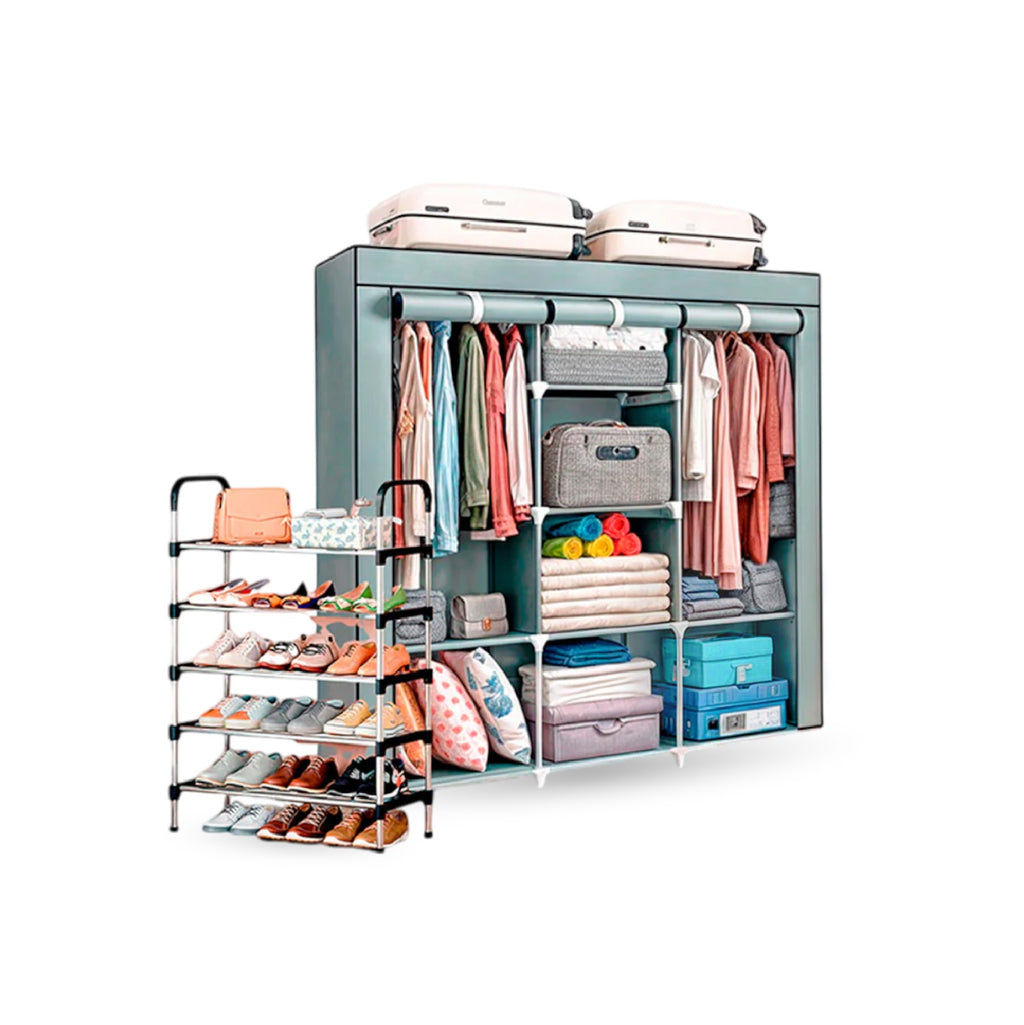 Closet Armable 3 Cuerpos Con Zapatero Slim Organizador Hogar