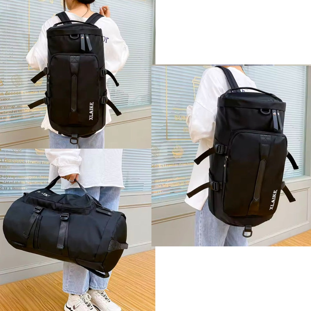 Bolso Maleta Morral Deportivo Impermeable Multifuncional Negro