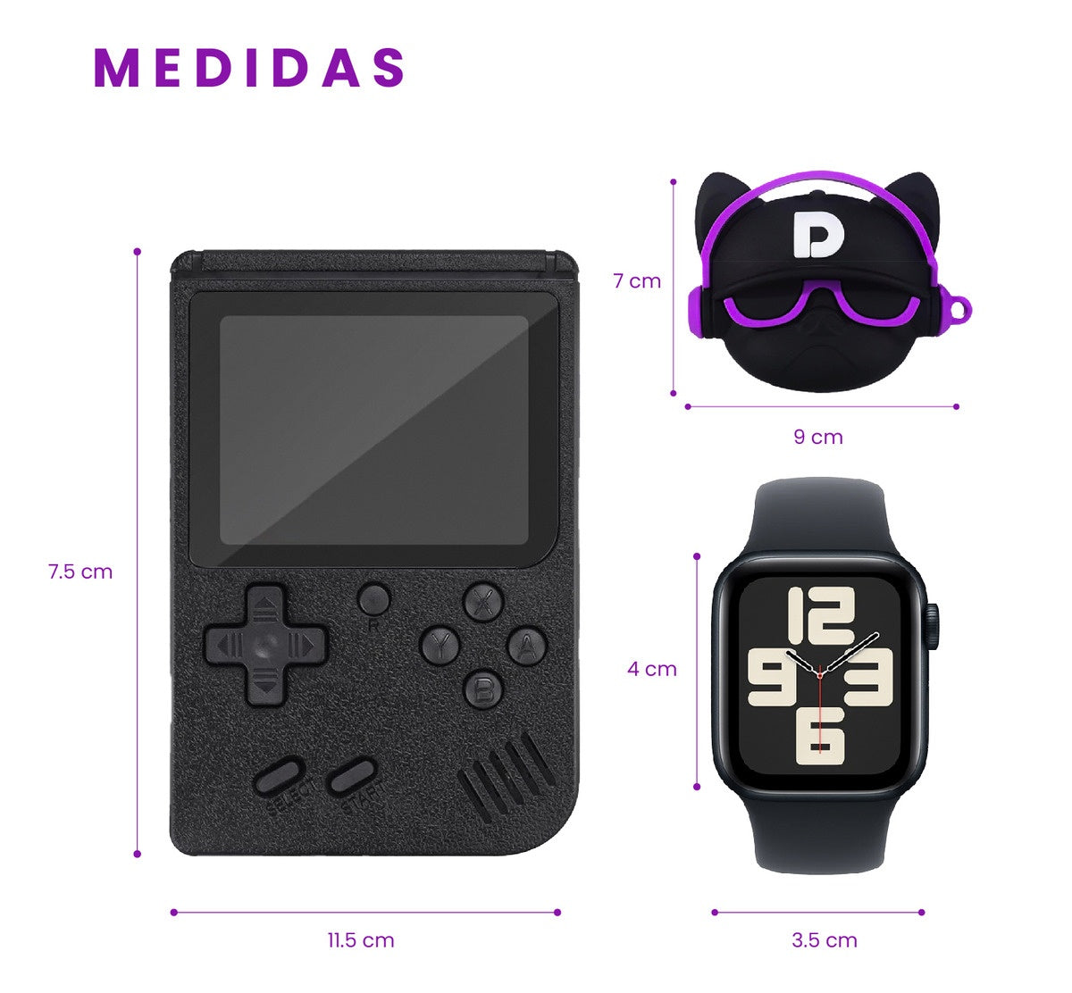 Smart Watch Deportivo Serie 8 Plus Con Audifonos Case Y Videojuegos Blak Edition