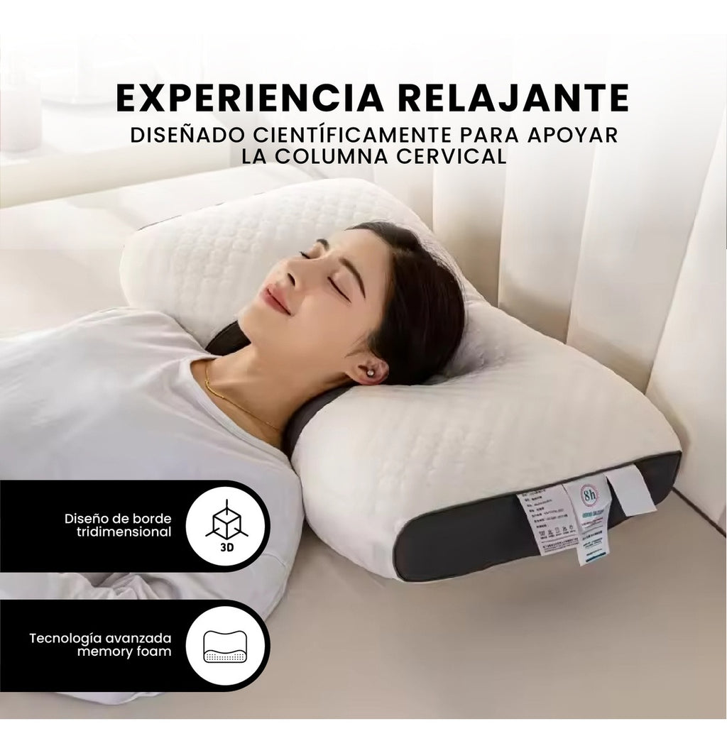 2 Almohadas Semi Ortopedicas Alto Confort Cervical Antiacaros