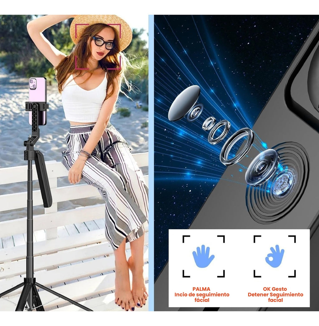 Palo Selfie Tripode Inteligencia Artificial 180 Cm Bluetooth