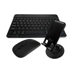 Teclado Inalambrico 3 En 1 Jertech Inn Receptor Usb Mouse Soporte Tablet O Celular Portatil