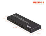 Splitter Controlador Hdmi 8 Pantallas 8X1 4K Control Remoto