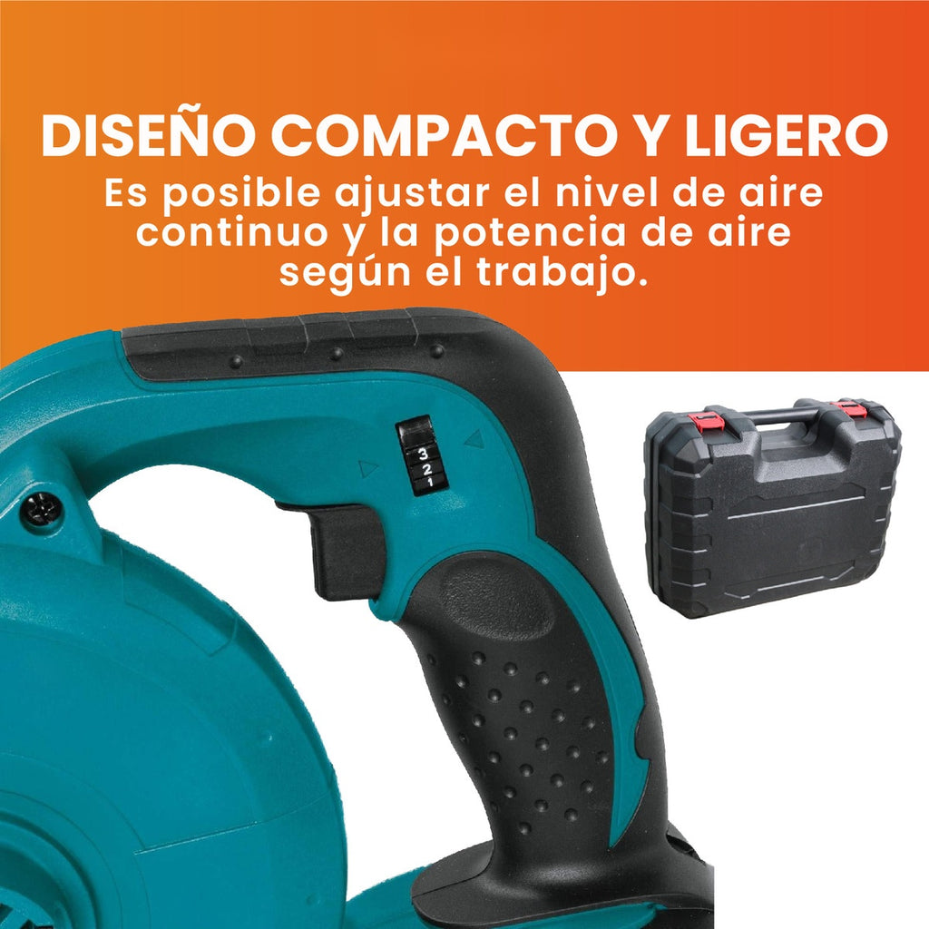 Sopladora Profesional Inalambrica Con Accesorios Doble Bateria Estuche 500W