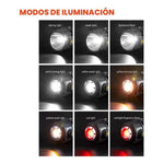 Linterna Multifuncional 10-1 Panel Solar Doble Lente 8000Lm