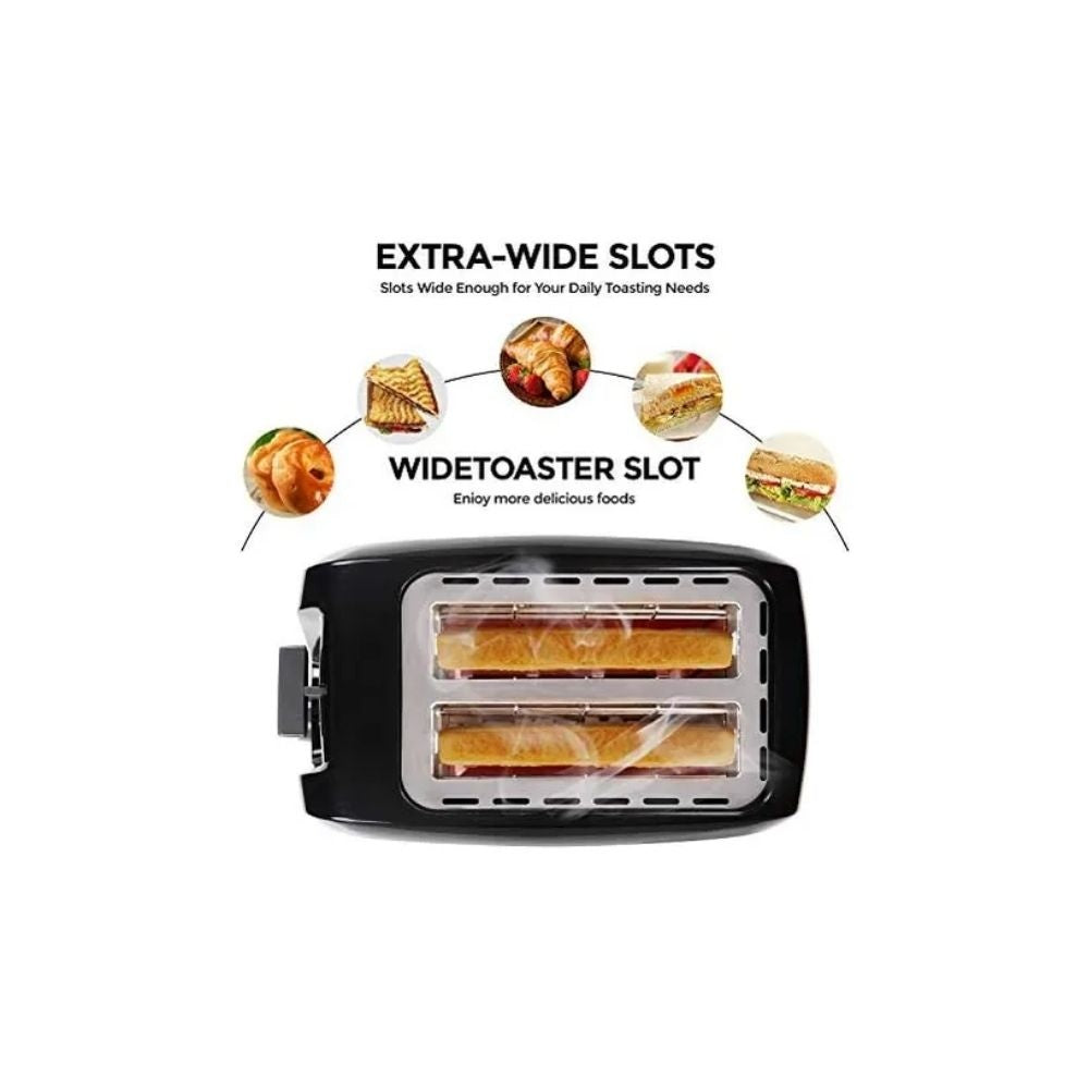 Tostadora Electrica Kalley 2 Panes 750W Acero Inoxidable Ajustable