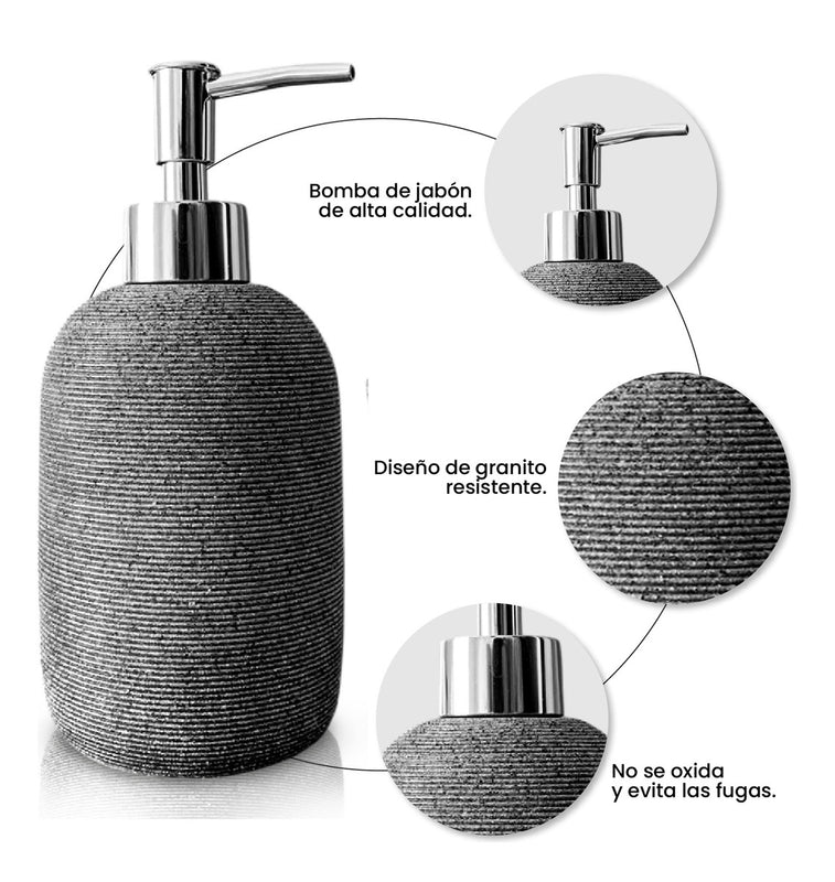 Organizador De Bano 4 Piezas De Lujo Con Dispensador De Jabon Premium Elegante