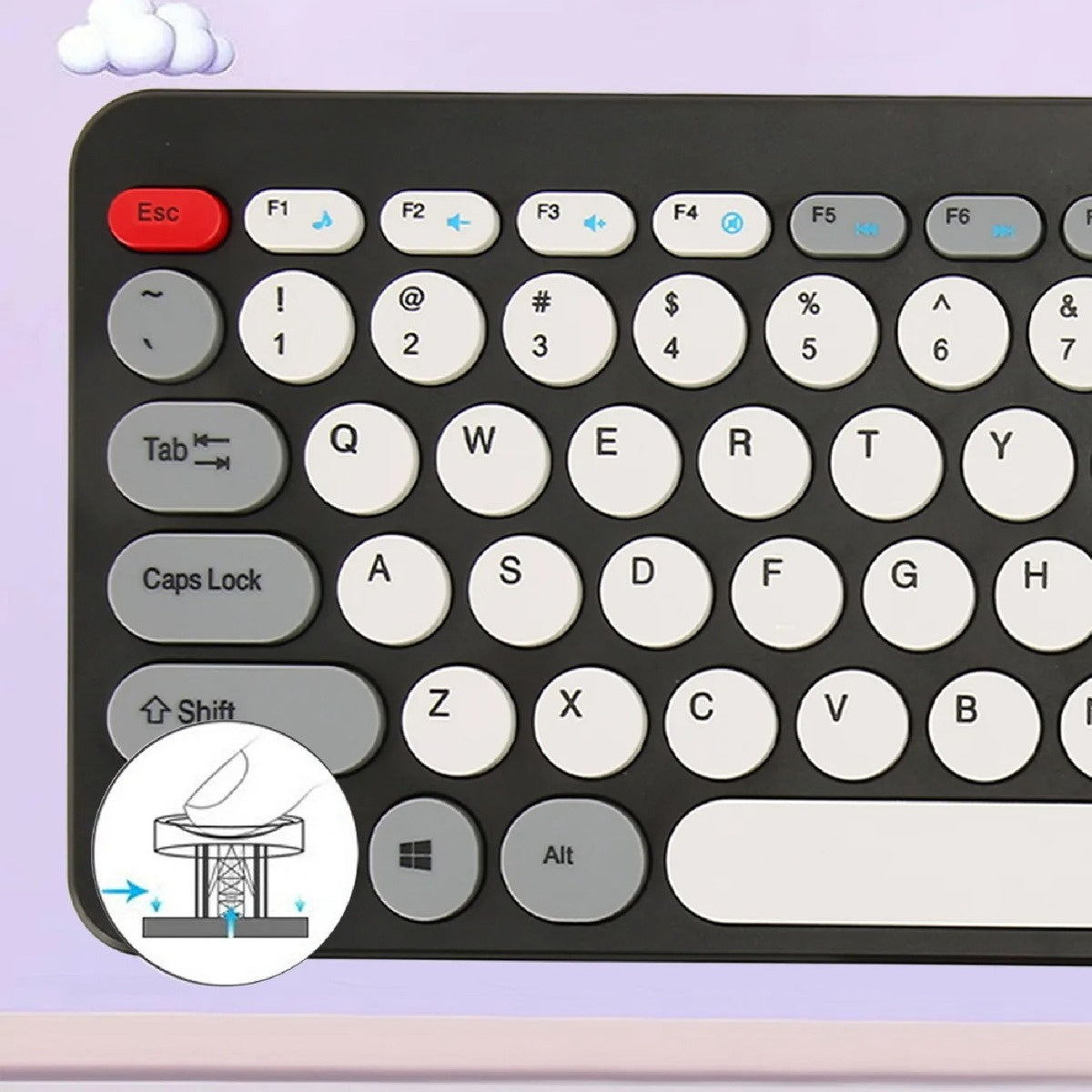 Teclado Mikuso Con Mouse Premium Black Edition Mac Pc