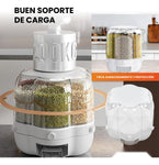 Dispensador Recipiente X6 Espacios Para Granos Cereales Giratorio Gb6