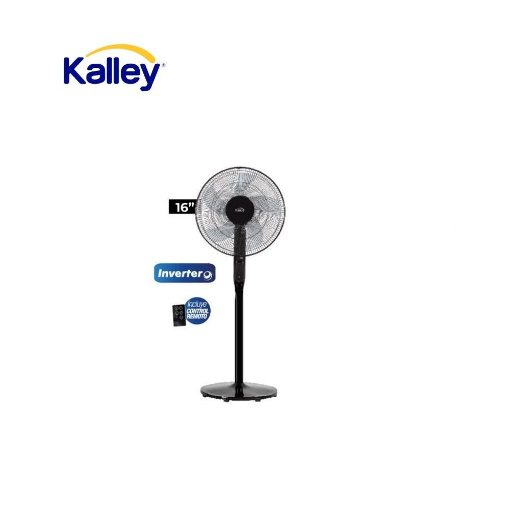 Ventilador Kalley 16" Inverter Pedestal Silencioso Con Control Remoto