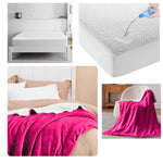 Combo Protector De Colchon Antifluido + Cobija Termica Ovejera Doble Faz 180 X 240