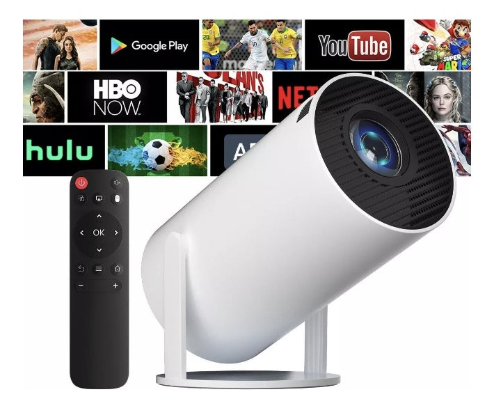Mini Proyector Led Smart Android 11 Fhd 4500 Lumenes Wifi Bt Color Blanco