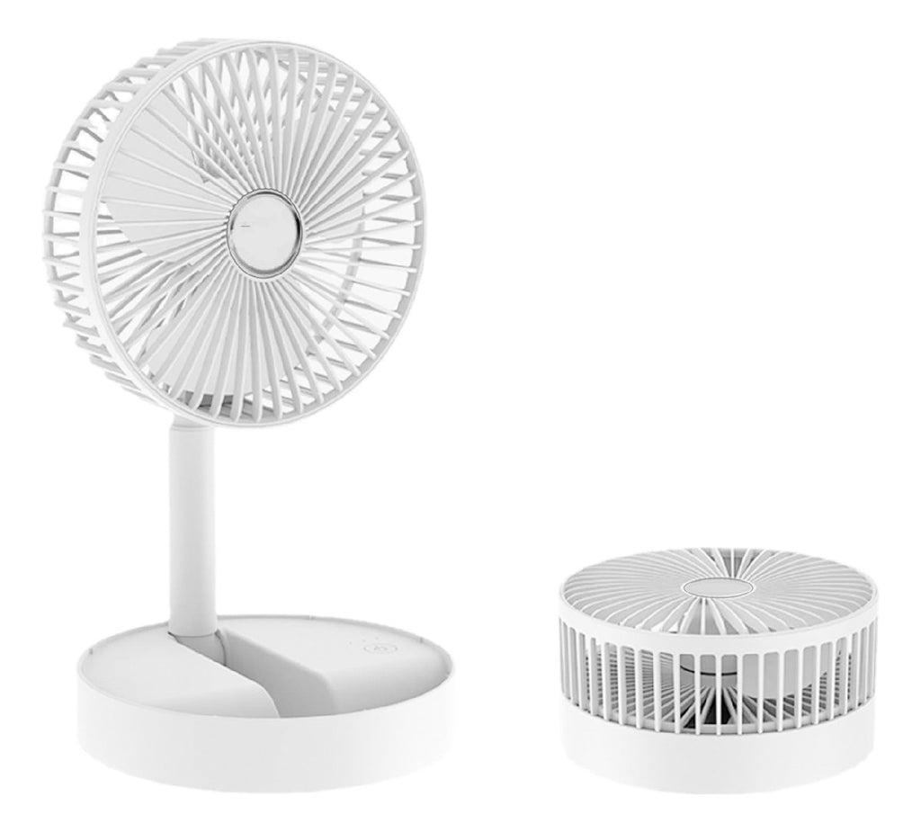 Mini Ventilador De Escritorio Mesa Recargable Con Base De Celular Ajustable 3 Velocidades