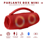Mini Bocina Parlante Portatil Box Bluetooth Recargable Rgb Rojo