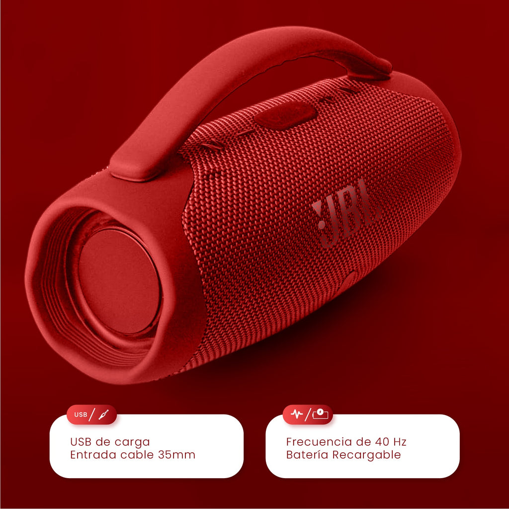 Parlante Mini Boom Box Bluetooth Jbl Inalambrico Rojo Replic 1.1 Innovo Tech