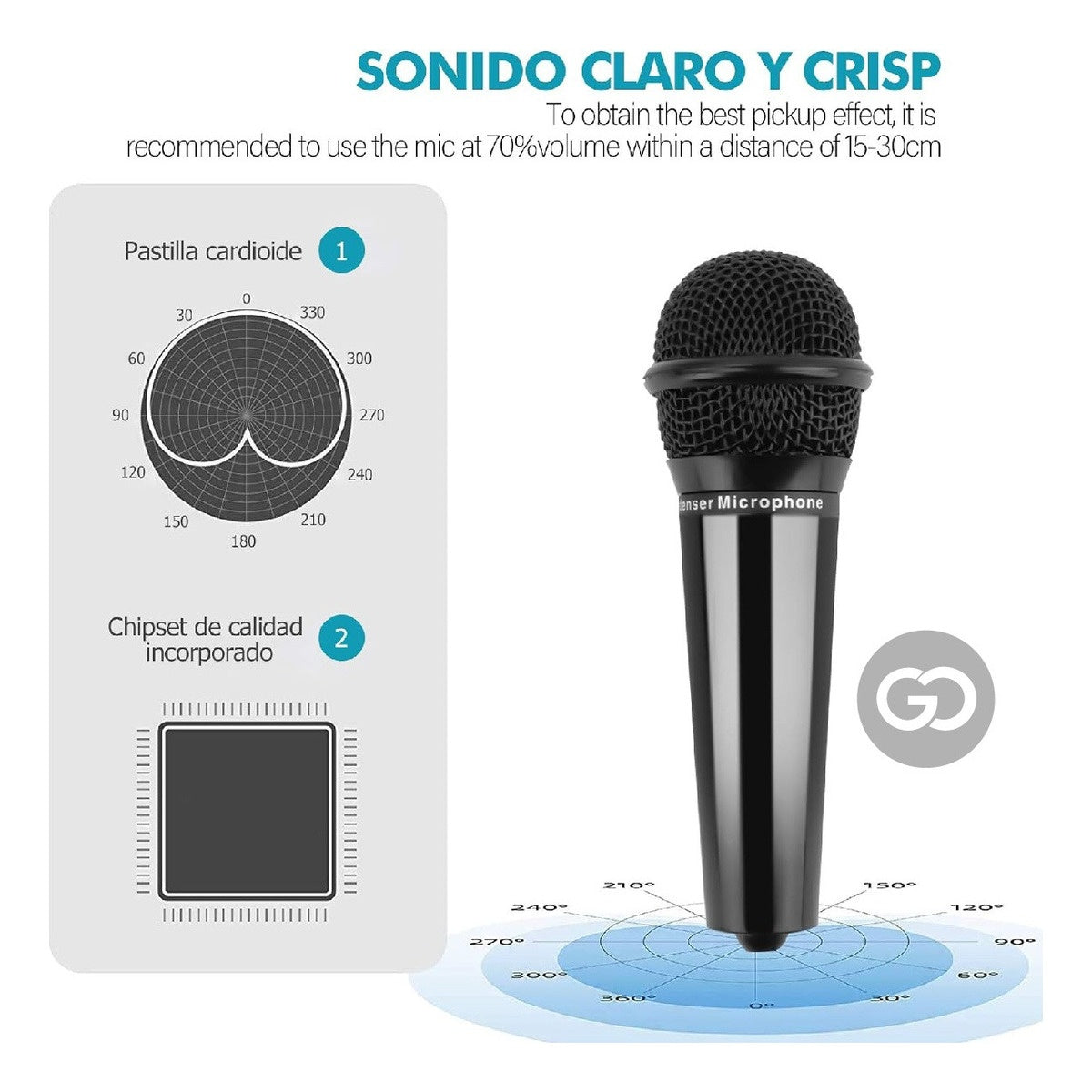 Base Soporte Para Con Microfono Condensador Jack 3.5Mm
