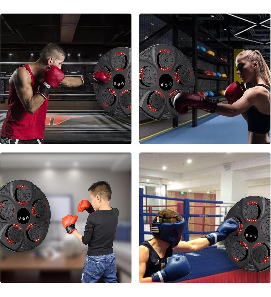 Maquina De Boxeo Musical Inteligente Con Guantes Deporte