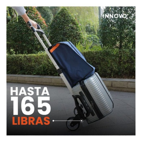 Carretilla Plegable Aluminio Resistente 165 Libras Rueda Goma