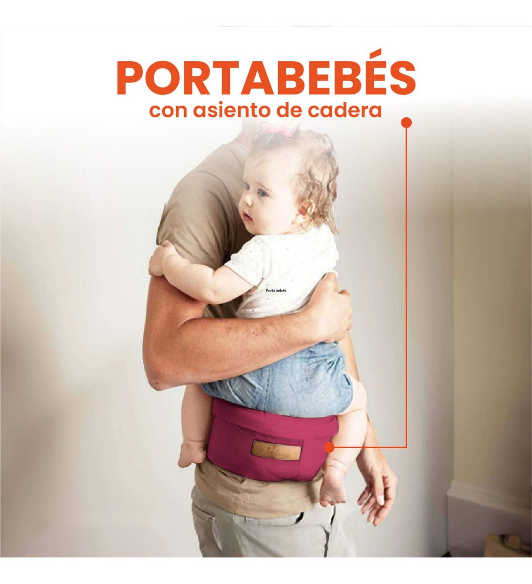 Cargador Canguro Ergonomico Para Bebes Ninos De 0 A 4 Anos Vinotinto Innovo
