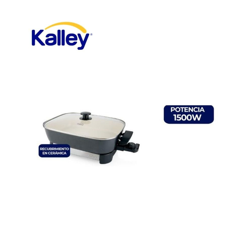 Sarten Electrico Kalley 1500W Recubrimiento Ceramico Antiadherente