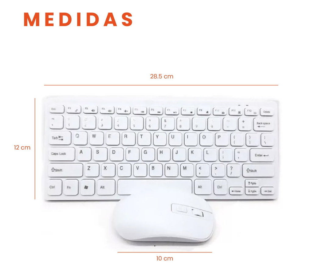 Teclado Con Mouse Diseno Slim Universal Receptor Usb Compatible Con Pc Laptop Tablet