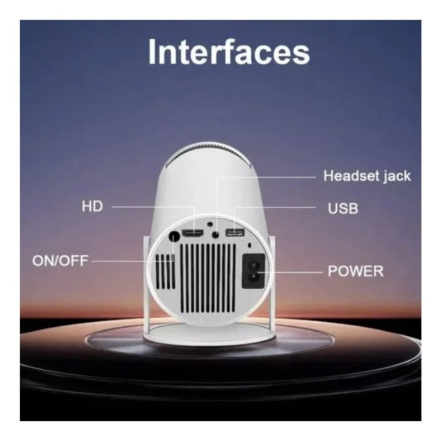 Mini Proyector Led Smart Android 11 Fhd 4500 Lumenes Wifi Bt Color Blanco