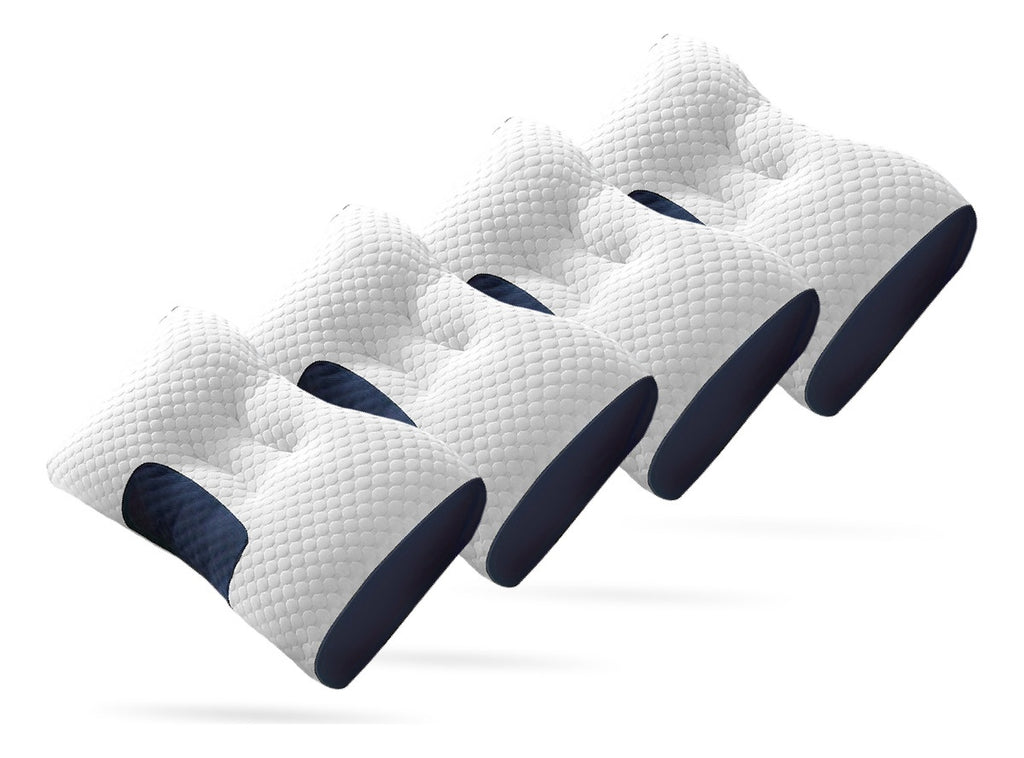 4 Almohadas Semi Ortopedicas Alto Confort Home Cervical Antiacaros