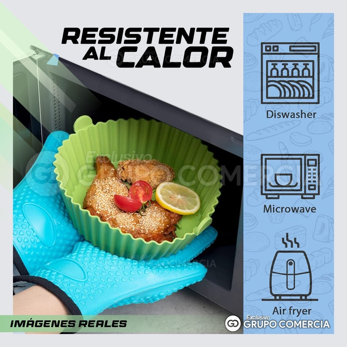 Molde En Silicona Olla Freidora De Aire Air Fryer Reutilizable