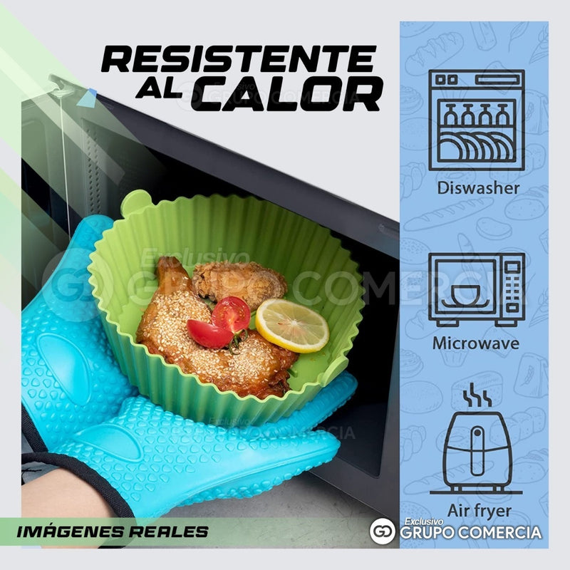 Molde En Silicona Olla Freidora De Aire Air Fryer Reutilizable