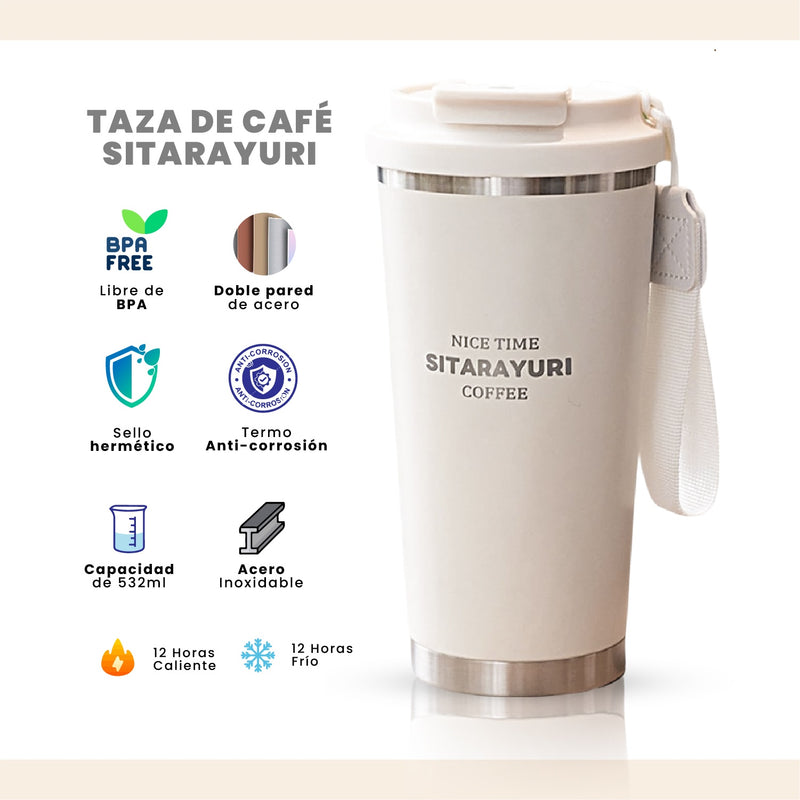 Termo Vaso Acero Inoxidable 532 Ml Frio/Calor Coffee Beige
