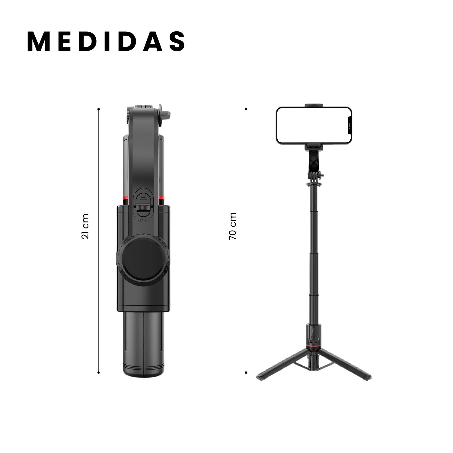 Estabilizador Gymbal Tripode Selfie Todo En 1 Aluminio Con Bluetooth L19 Profesional