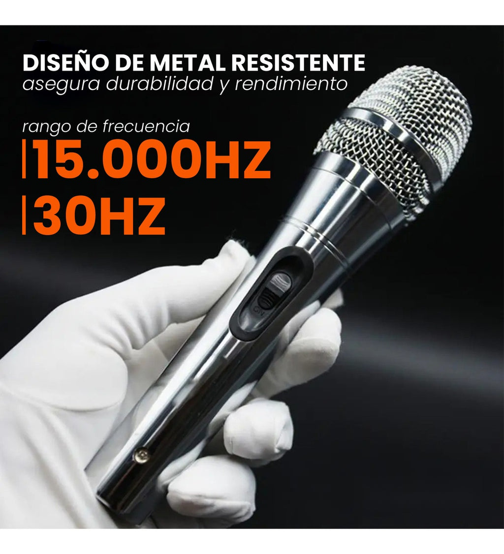 Microfono Karaoke Profesional Metalico De Cable