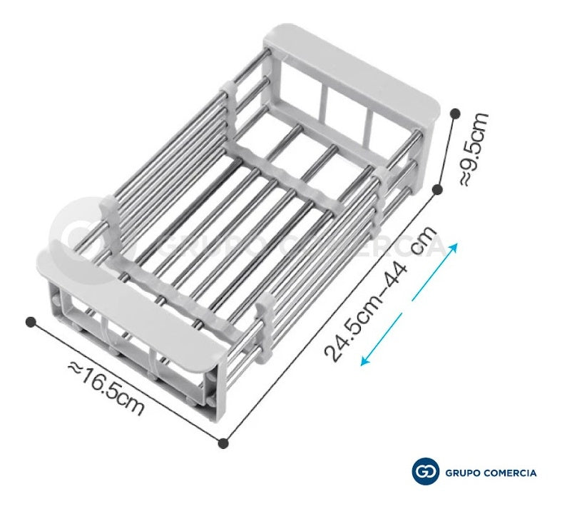 Secador De Platos Y Alimentos Expandible En Acero Inoxidable