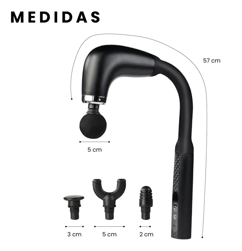 Masajeador De Espalda Recargable Con Percusion Alivio Profundo Sin Ayuda