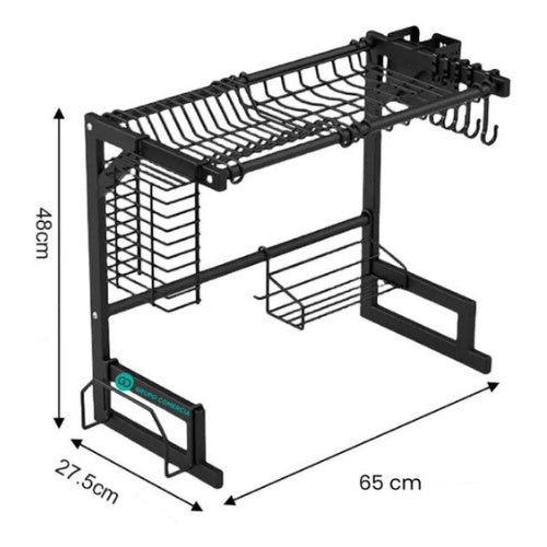 Platero Organizador De Loza Escurridor Metalico Ahorrador