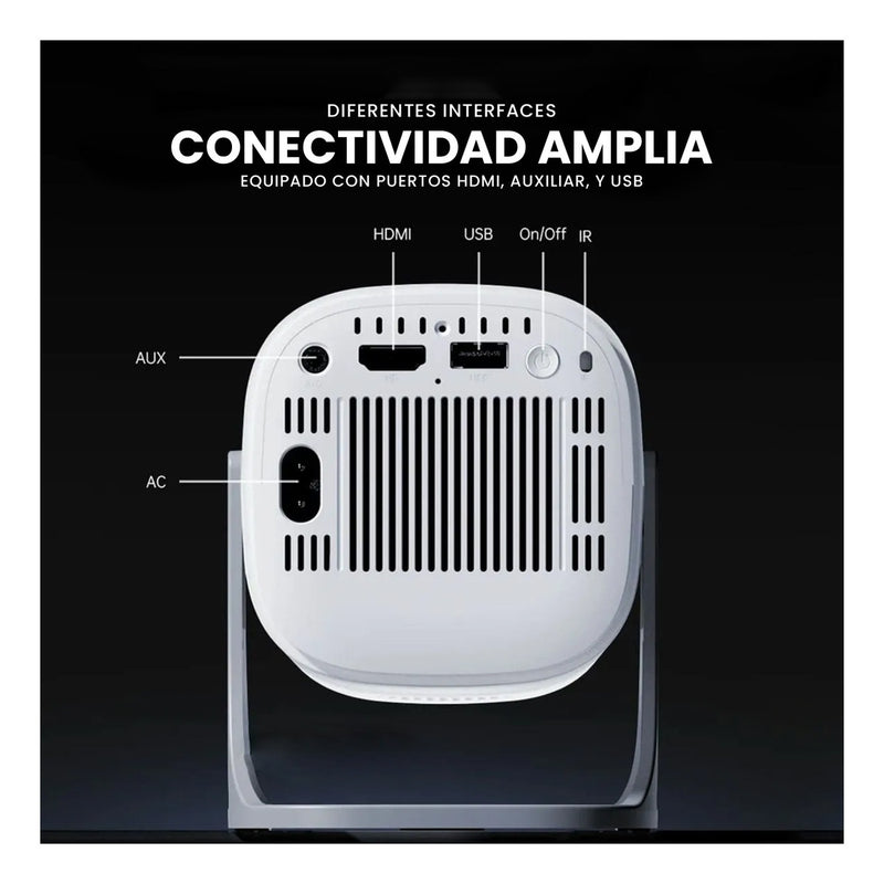 Proyector Smart S40 Max 4K Android 11 Wifi 5G + 2 Controles + Base Metalica +30.000 Juegos Y Apps