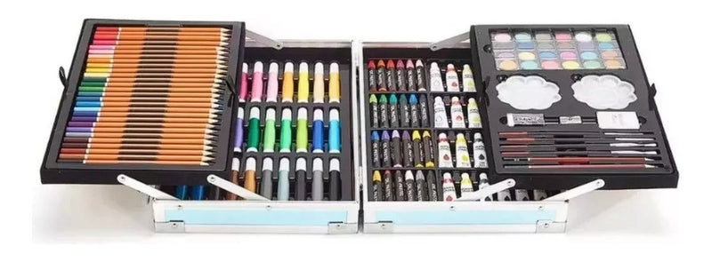 Set De Arte De Lujo 145 Piezas Caja De Aluminio Para Ninos