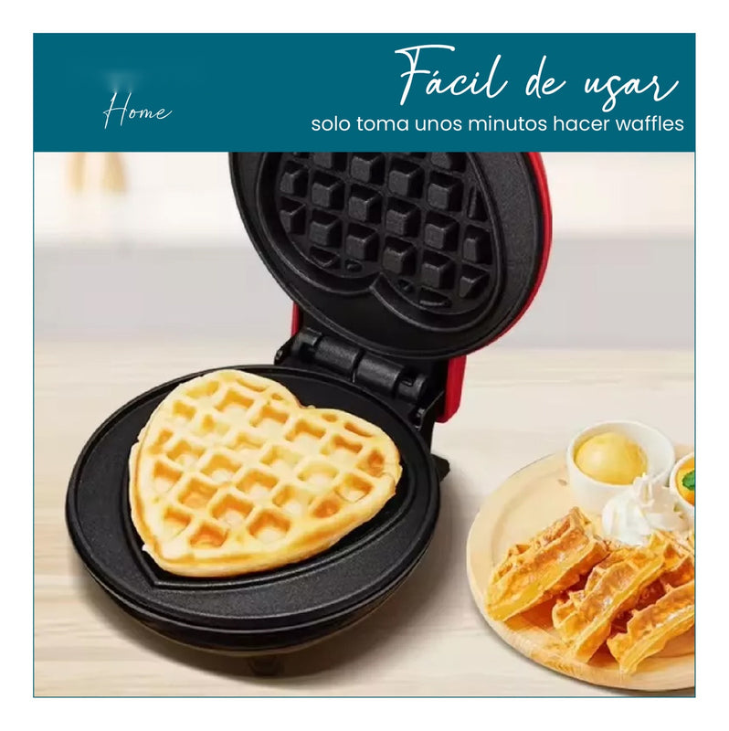 Mini Waflera Diseno De Corazon Electrica 350W