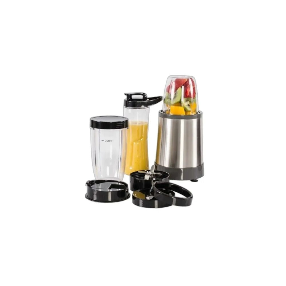 Licuadora Kalley 700 Ml Acero Inoxidable Vaso Deportivo + Termo Portatil