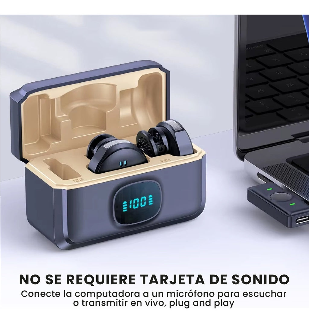 Microfono Inalambrico Solapa Magnetico Solapa Doble Canal Profesional 40Hrs