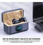 Microfono Inalambrico Solapa Magnetico Solapa Doble Canal Profesional 40Hrs