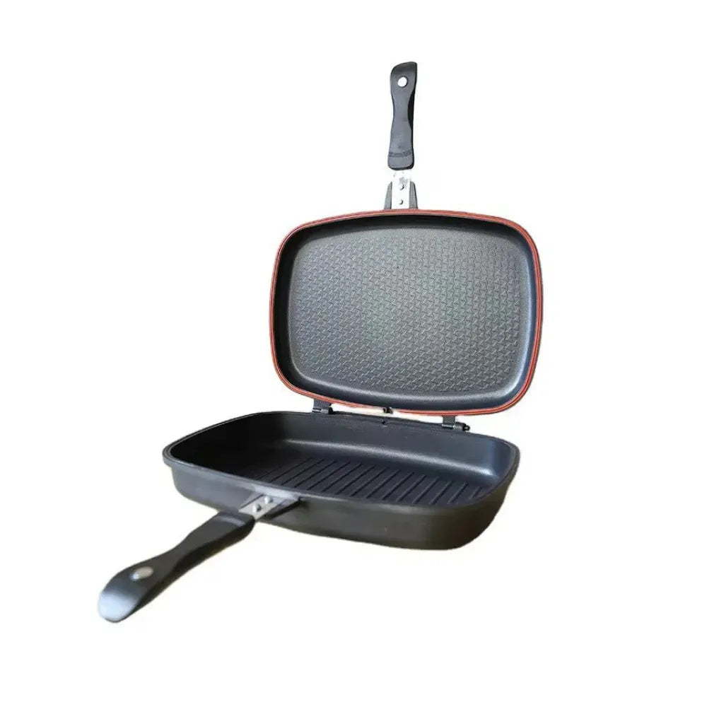 Sarten Doble Parrilla 32 Cm Antiadherente Dual Grill Dessini Italiano Con Repuesto Caucho