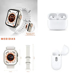 Doble Combo Smartwatch T8 Ultra Plus + Audifonos Airpods Pro (Segunda Generacion) Full Calidad 1.1