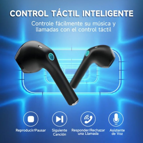 Audifonos Inalambricos 1Hora Auriculares Bluetooth Aut201 Color Negro