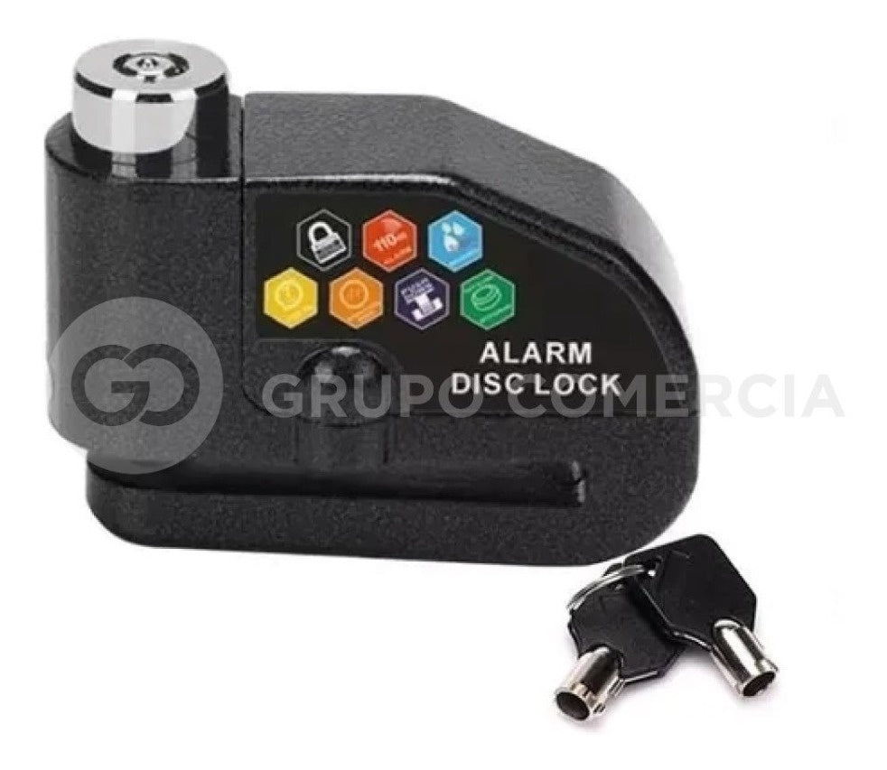 Candado Moto Alarma Freno De Disco Original Premium 2 Llaves
