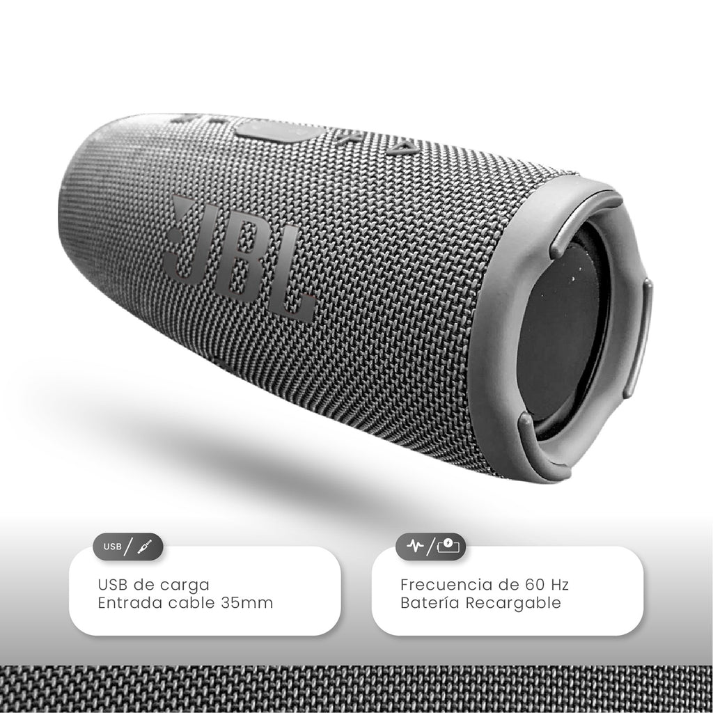 Parlante Jbl Charge 5 Replica 1.1 - Sonido Potente, Bluetooth, Portatil Gris