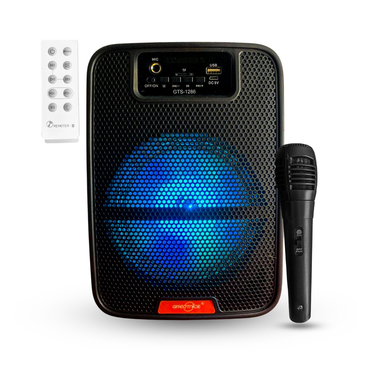 Parlante Cabina 6.5 Pulgadas Sonido Con Microfono Luces Led Recargable 100W Pmpo