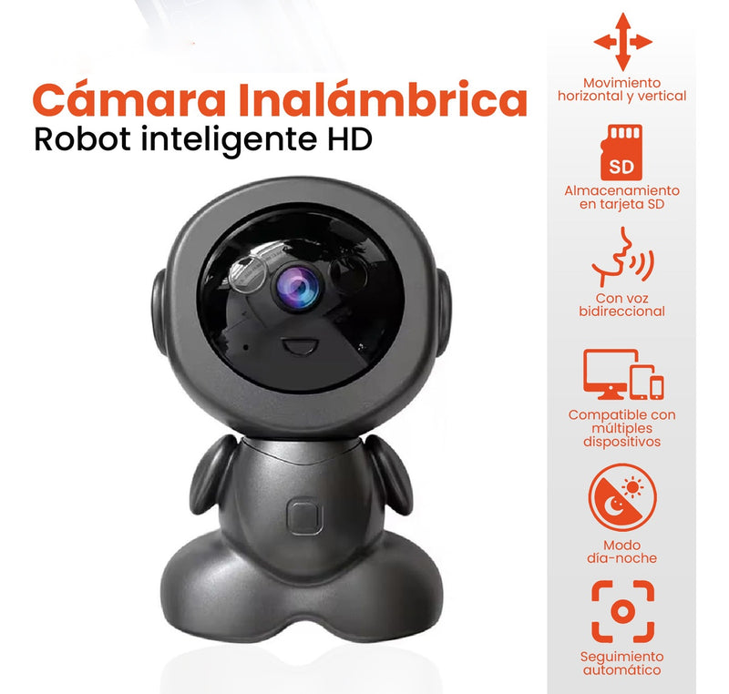 Camara Espia Inalambrica Hd Robot Inteligente Con App Discreta Con Modo Noche
