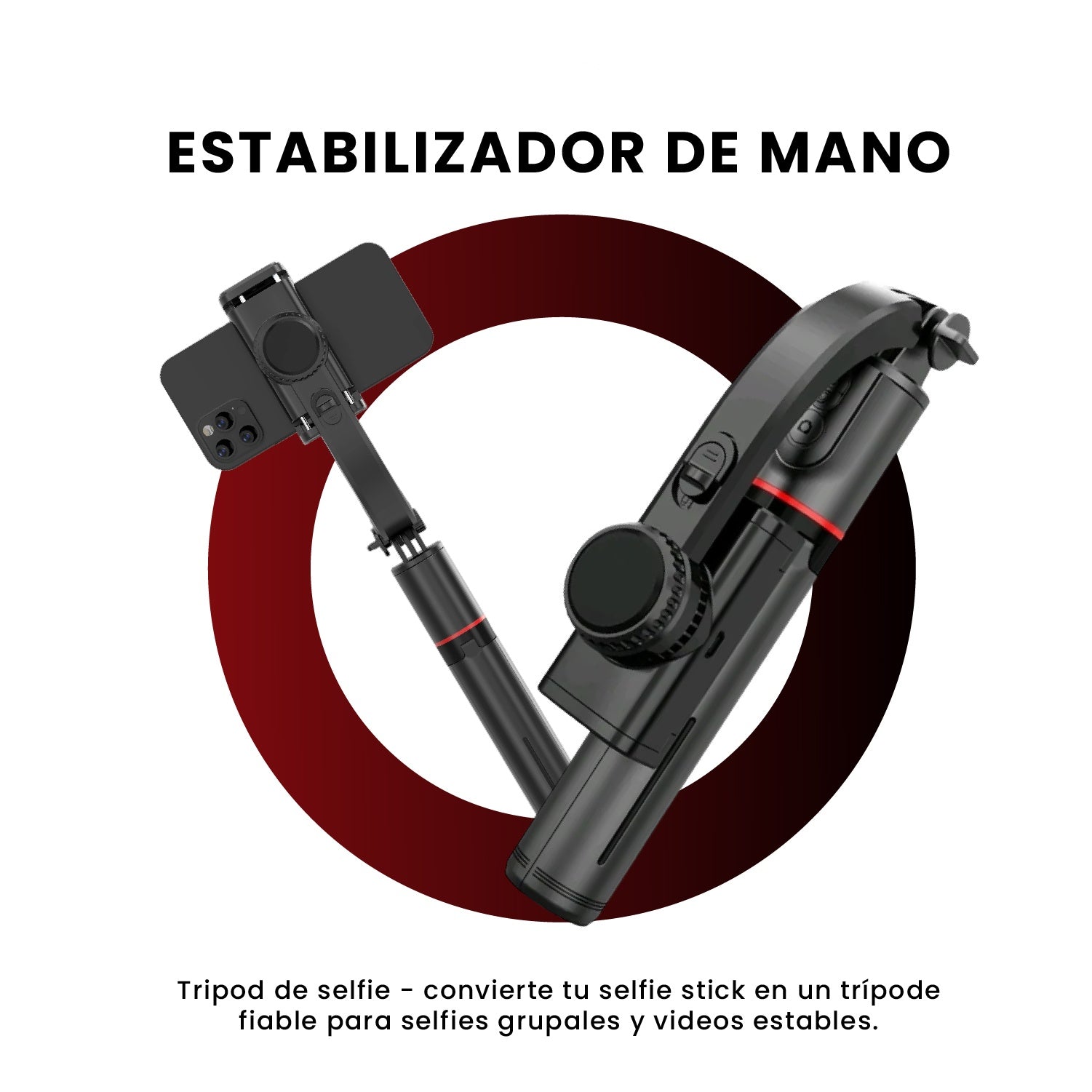 Estabilizador Gymbal Tripode Selfie Todo En 1 Aluminio Con Bluetooth L19 Profesional