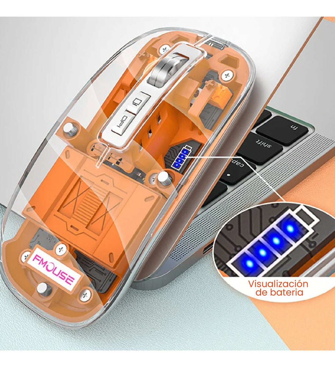 Mouse Para Pc Multi Conexion Bluetooth Receptor Usb